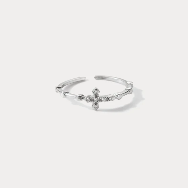 Elegant Stainless Steel Cross Ring - Image 5