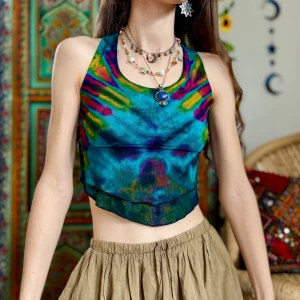 Bohemian Tie-Dye Halter Top
