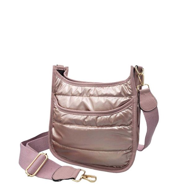 Elegant Black Nylon Shoulder Bag - Image 8