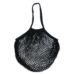 Chic Black Mesh Tote Bag