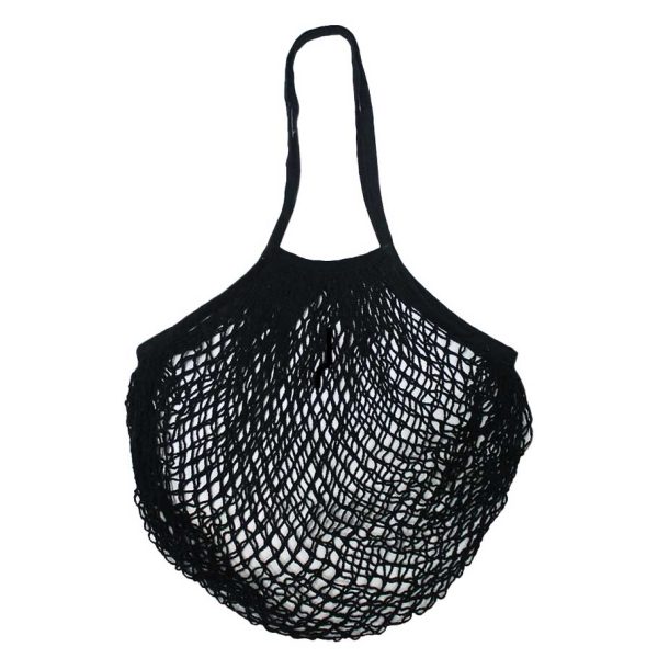 Chic Black Mesh Tote Bag