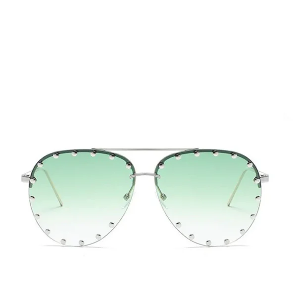 Chic Gradient Green Sunglasses - Image 2