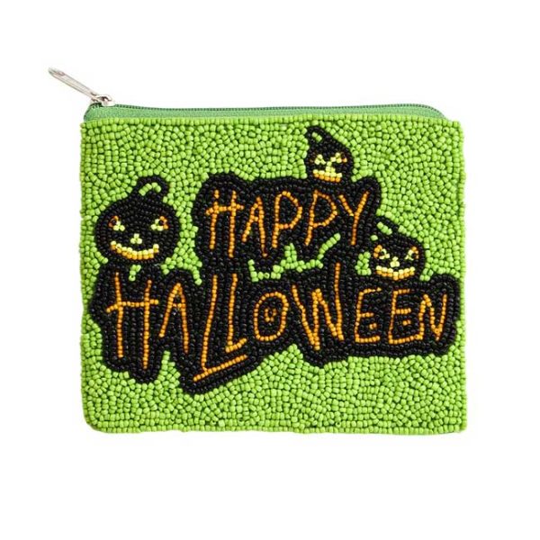 Festive Halloween Beaded Pouch - Image 2
