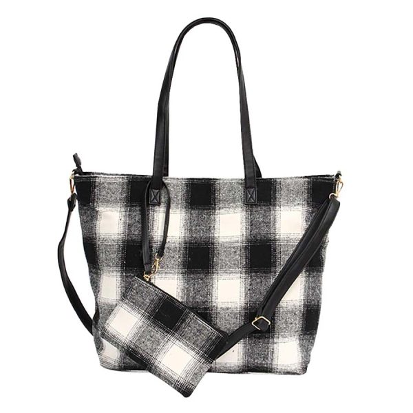 Stylish Red Plaid Shoulder Bag - Image 5
