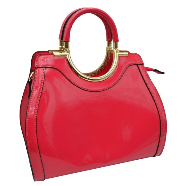 Elegant Black Patent Handbag - Image 3