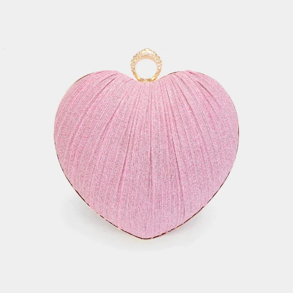 Chic Heart-Shaped Evening Clutch - Image 2