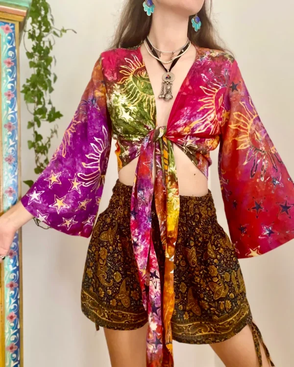 Vibrant Bohemian Tie-Dye Blouse - Image 6