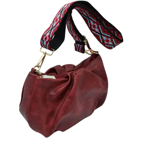 Elegant Black Faux Leather Shoulder Bag - Image 6
