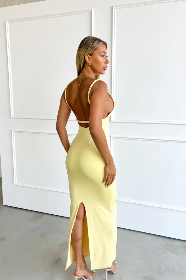 Elegant Yellow Maxi Dress - Image 4