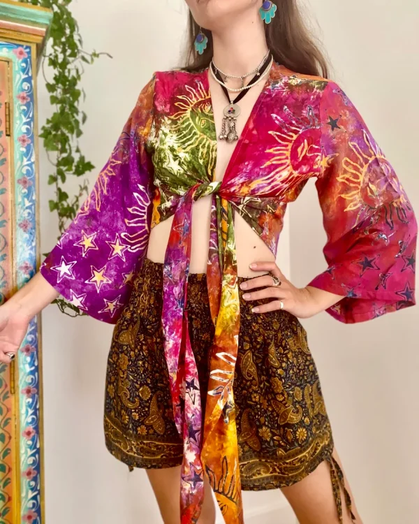 Vibrant Bohemian Tie-Dye Blouse - Image 5
