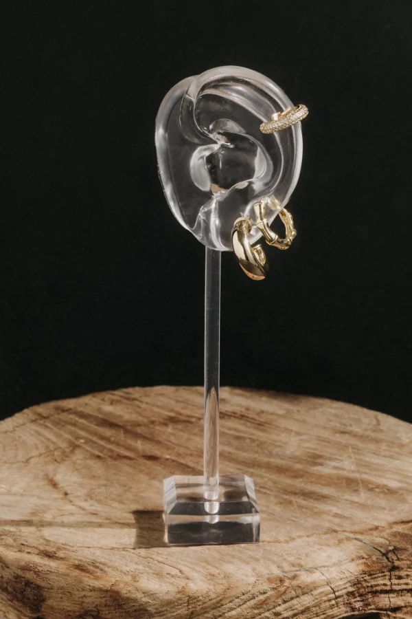 Elegant Golden Hoop Earrings - Image 5