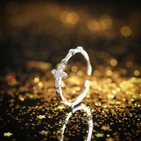 Elegant Stainless Steel Cross Ring - Image 3