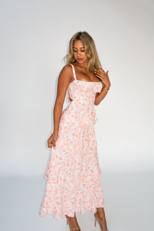 Floral Elegance Tiered Dress - Image 2