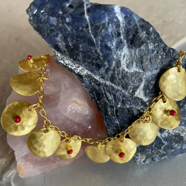 Charming Brass Disc Bracelet - Image 3
