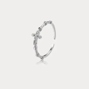Elegant Stainless Steel Cross Ring