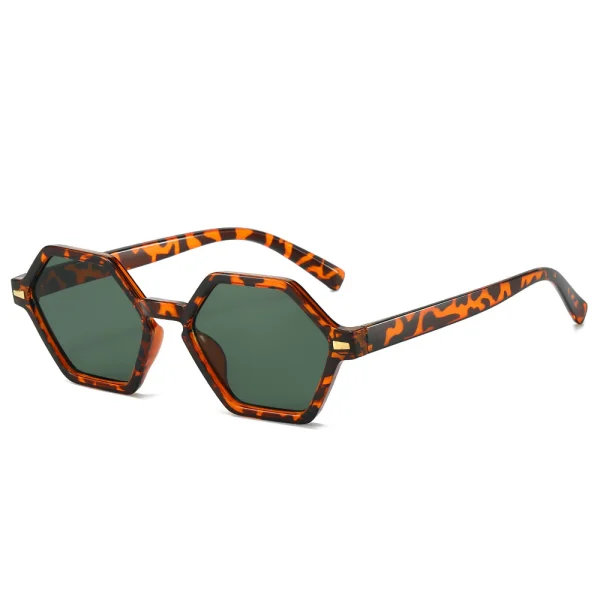 Sleek Geometric Black Sunglasses - Image 16