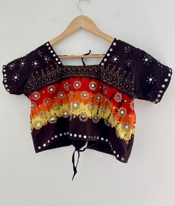 Bohemian Flower Embroidered Top and Skirt Set - Image 4
