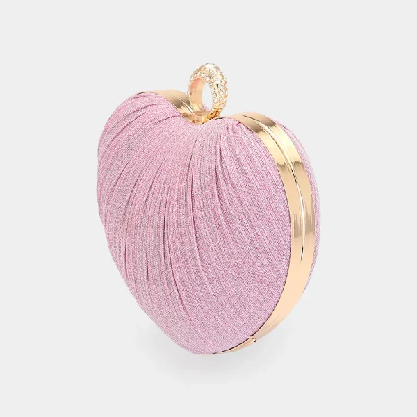 Chic Heart-Shaped Evening Clutch - Image 3