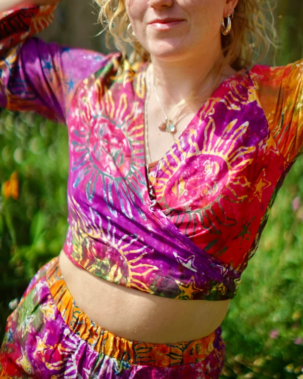 Vibrant Bohemian Tie-Dye Blouse - Image 4