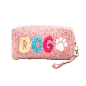 Charming Pink Dog-Themed Clutch