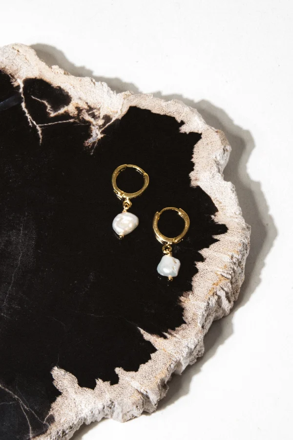 Chic Faux Pearl Drop Earrings - Image 2