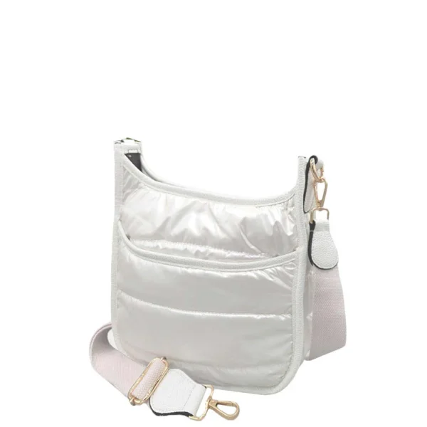 Elegant Black Nylon Shoulder Bag - Image 6