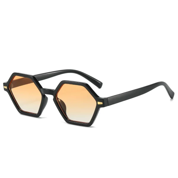 Sleek Geometric Black Sunglasses - Image 13