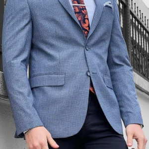 Stylish Men's Checkered Blazer