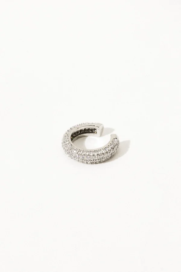 Elegant Crystal-Studded Cuff Earring