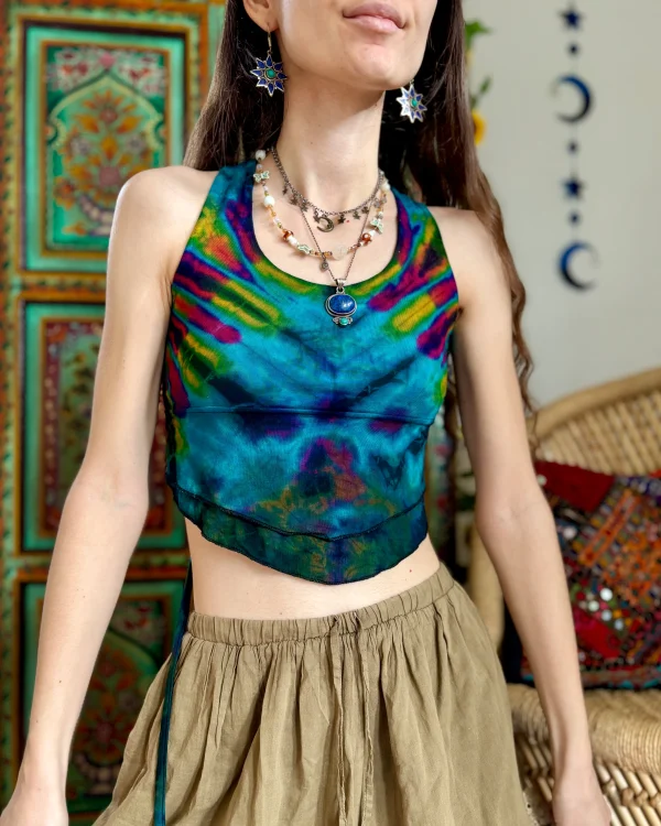 Bohemian Tie-Dye Halter Top - Image 5