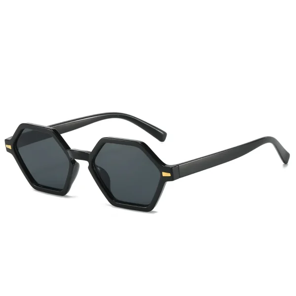 Sleek Geometric Black Sunglasses - Image 5