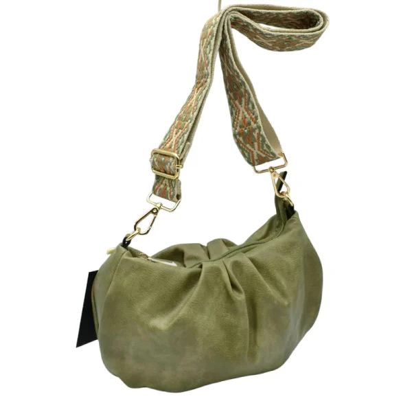 Elegant Black Faux Leather Shoulder Bag - Image 5