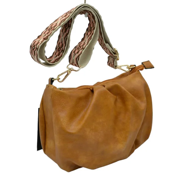 Elegant Black Faux Leather Shoulder Bag - Image 7