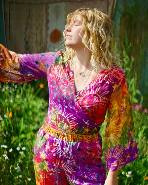 Vibrant Bohemian Tie-Dye Blouse - Image 8