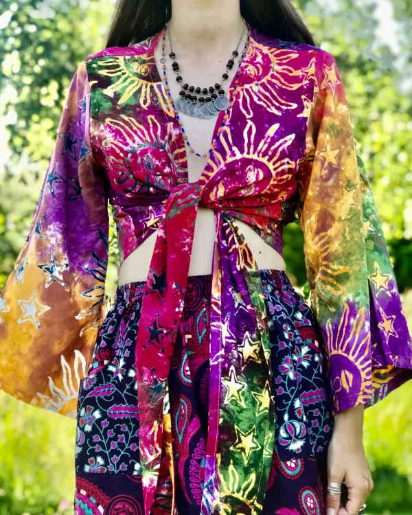Vibrant Bohemian Tie-Dye Blouse - Image 7