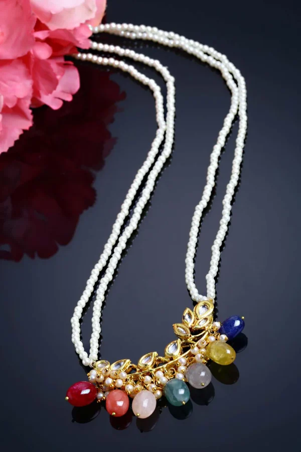 Elegant Beaded Charm Necklace - Image 2