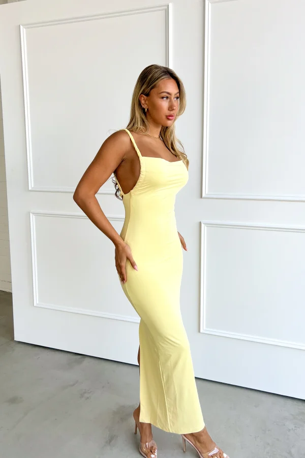 Elegant Yellow Maxi Dress - Image 3