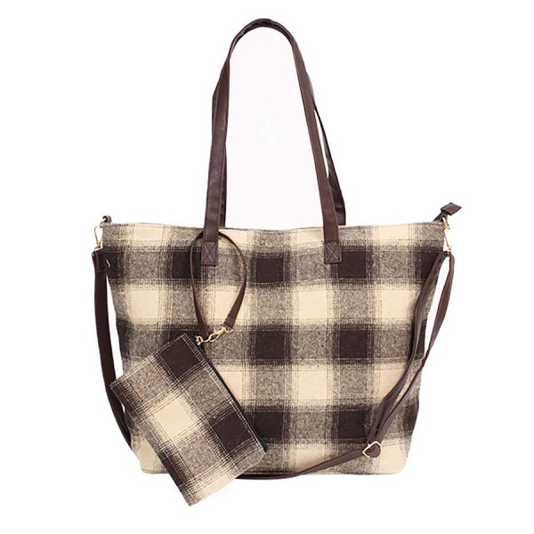 Stylish Red Plaid Shoulder Bag - Image 6