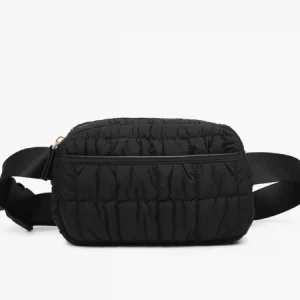 Stylish Quilted Black Crossbody Bag