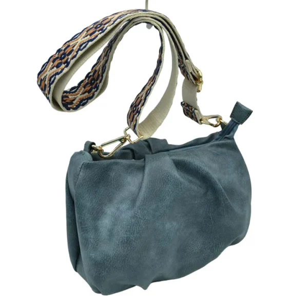 Elegant Black Faux Leather Shoulder Bag - Image 4
